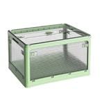FOLDABLE STORAGE BOX 28L 40.5X29X24CM COSSY+ 9005 BAMBOO GREEN / CLEAR