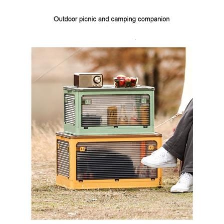 FOLDABLE STORAGE BOX 28L 40.5X29X24CM COSSY+ 9005 BAMBOO GREEN / CLEAR