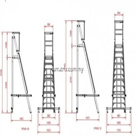 EVERLAST WAREHOUSE STEP LADDER 10" RUNGS (150KG) (SIRIM)