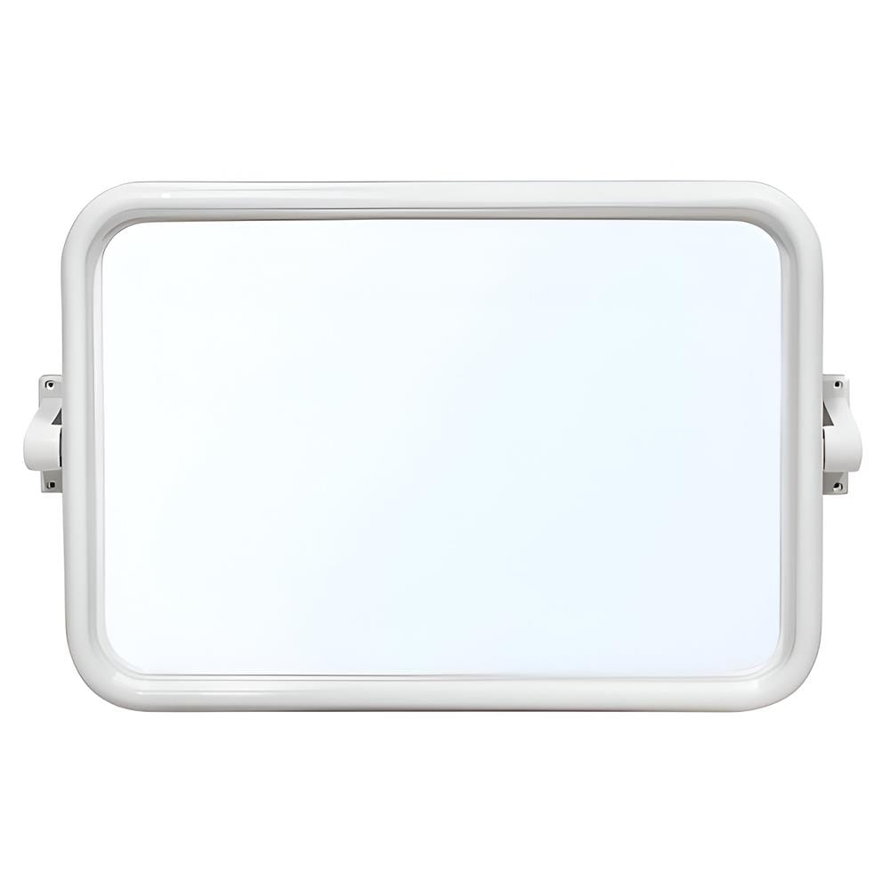 BATH TIME PLASTIC SQUARE MIRROR 14915 WHITE