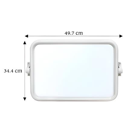 BATH TIME PLASTIC SQUARE MIRROR 14915 WHITE