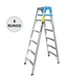 EVERLAST A-I FRAME DUAL PURPOSE LADDER 8" RUNGS (120KG)