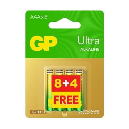 GP ULTRA ALKALINE BATTERY GPPCA24AU752 8+4S AAA