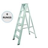 EVERLAST LIGHT DUTY SINGLE SIDED LADDER 6" RUNGS (80KG)