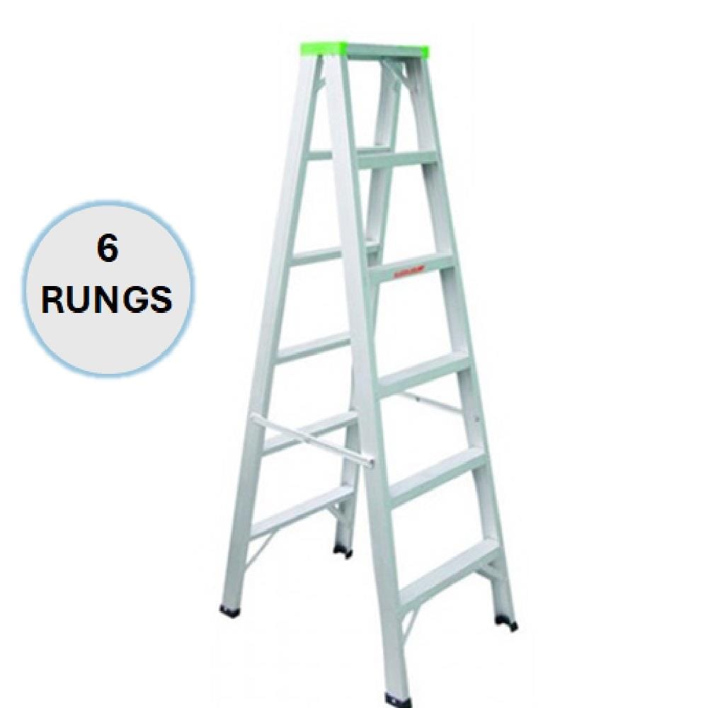EVERLAST LIGHT DUTY DOUBLE SIDED LADDER 6" RUNGS  (80KG)