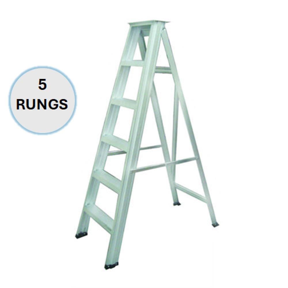 EVERLAST LIGHT DUTY SINGLE SIDED LADDER 5" RUNGS (80KG)