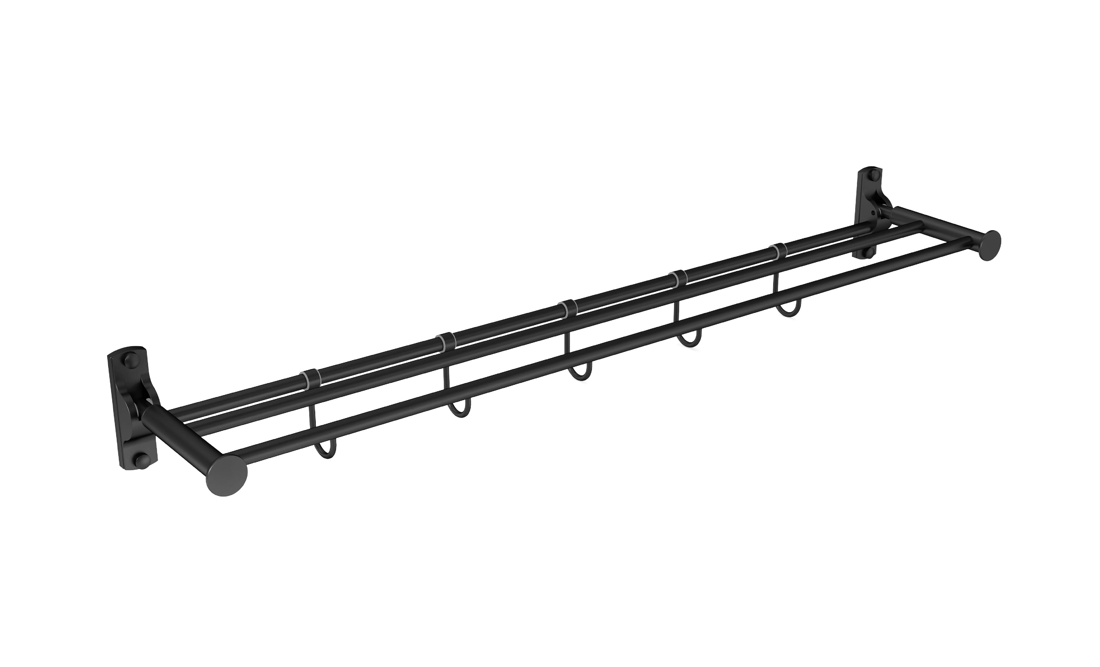 SORENTO DOUBLE TOWEL BAR  SRT756-32-BL BLACK