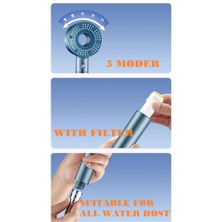 COSSY PLUS HAND SHOWER CP-DS HIGH PRESSURE SHOWER HEAD BLUE