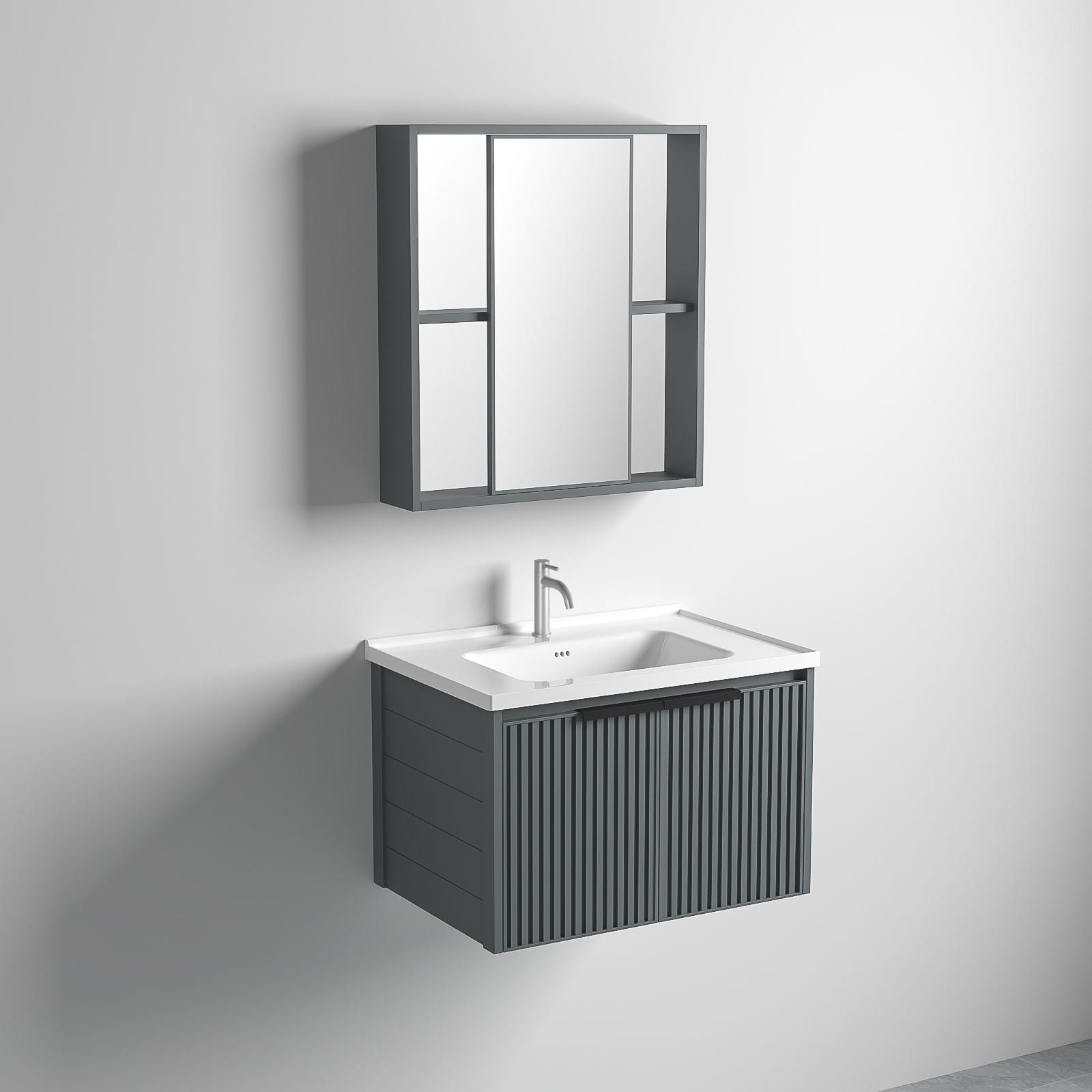 CABANA 5IN1 COUNTER WASHBASIN  CBFAL66626 GREY