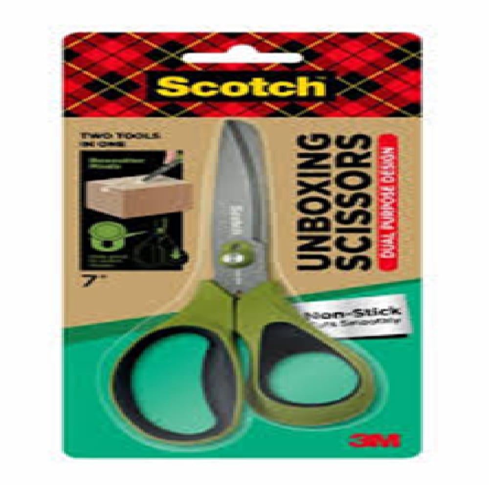 SCOTCH 7" NON-STICK UNBOXING SCISSORS (BLUE)