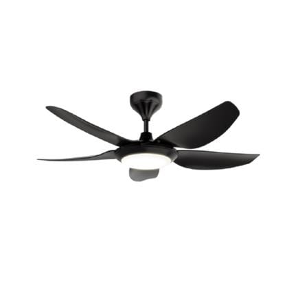 RUBINE CEILING FAN AVENS LED 5BLADE MATTE BLACK 42INCH