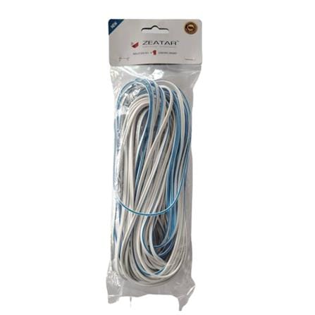 ZEATAR 2 CORE 23/0.14 FULL COPPER CABLE 15M BW215 WHITE-BLUE