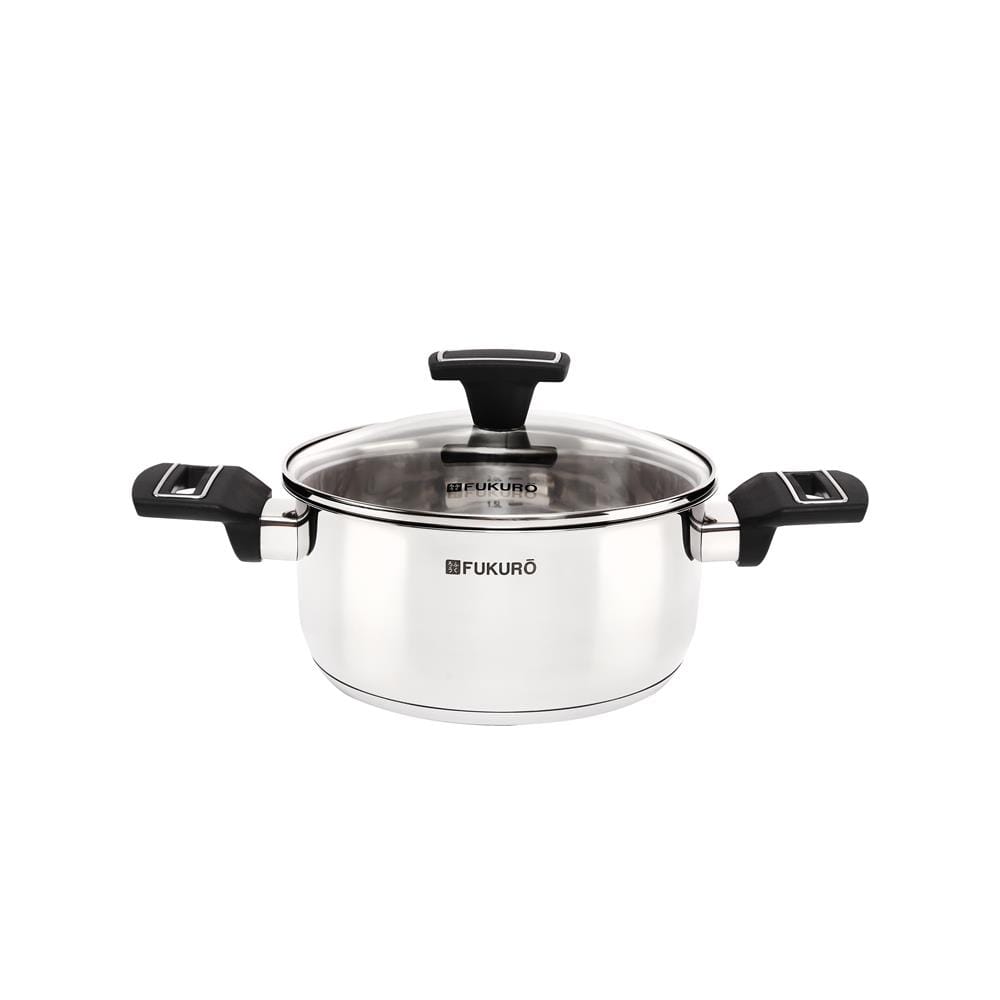 FUKURO YUGA 304 STAINLESS STEEL CASSEROLE WITH LID 20CM
