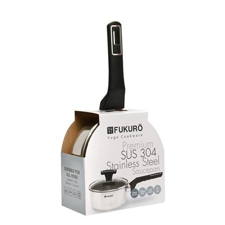 FUKURO YUGA 304 STAINLESS STEEL SAUCE PAN WITH LID 16CM
