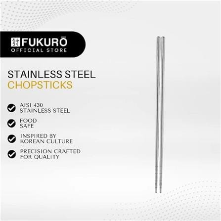 FUKURO PREMIUM STAINLESS-STEEL CHOPSTICKS (5 PAIRS) HH 0418