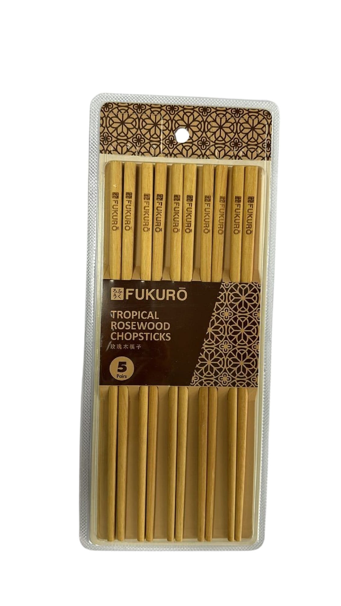 FUKURO TROPICAL ROSEWOOD CHOPSTICKS (5 PAIRS) HH 0419