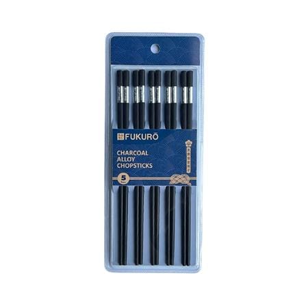 FUKURO CHARCOAL ALLOY CHOPSTICKS (5 PAIRS) HH 0420