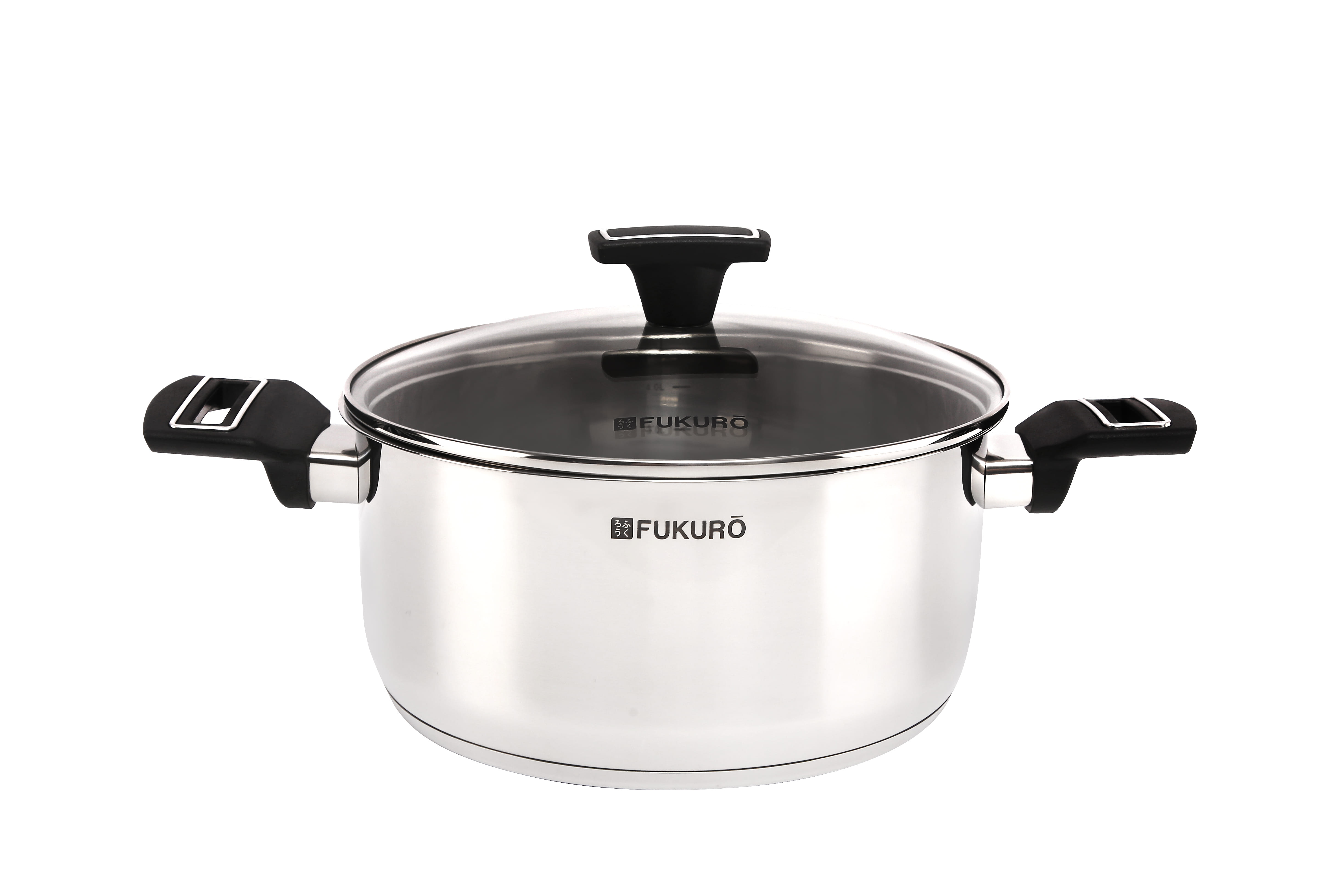 FUKURO YUGA 304 STAINLESS STEEL CASSEROLE WITH LID 24CM
