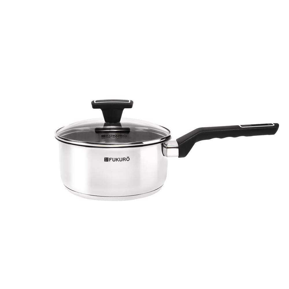 FUKURO YUGA 304 STAINLESS STEEL SAUCEPAN WITH LID 18CM