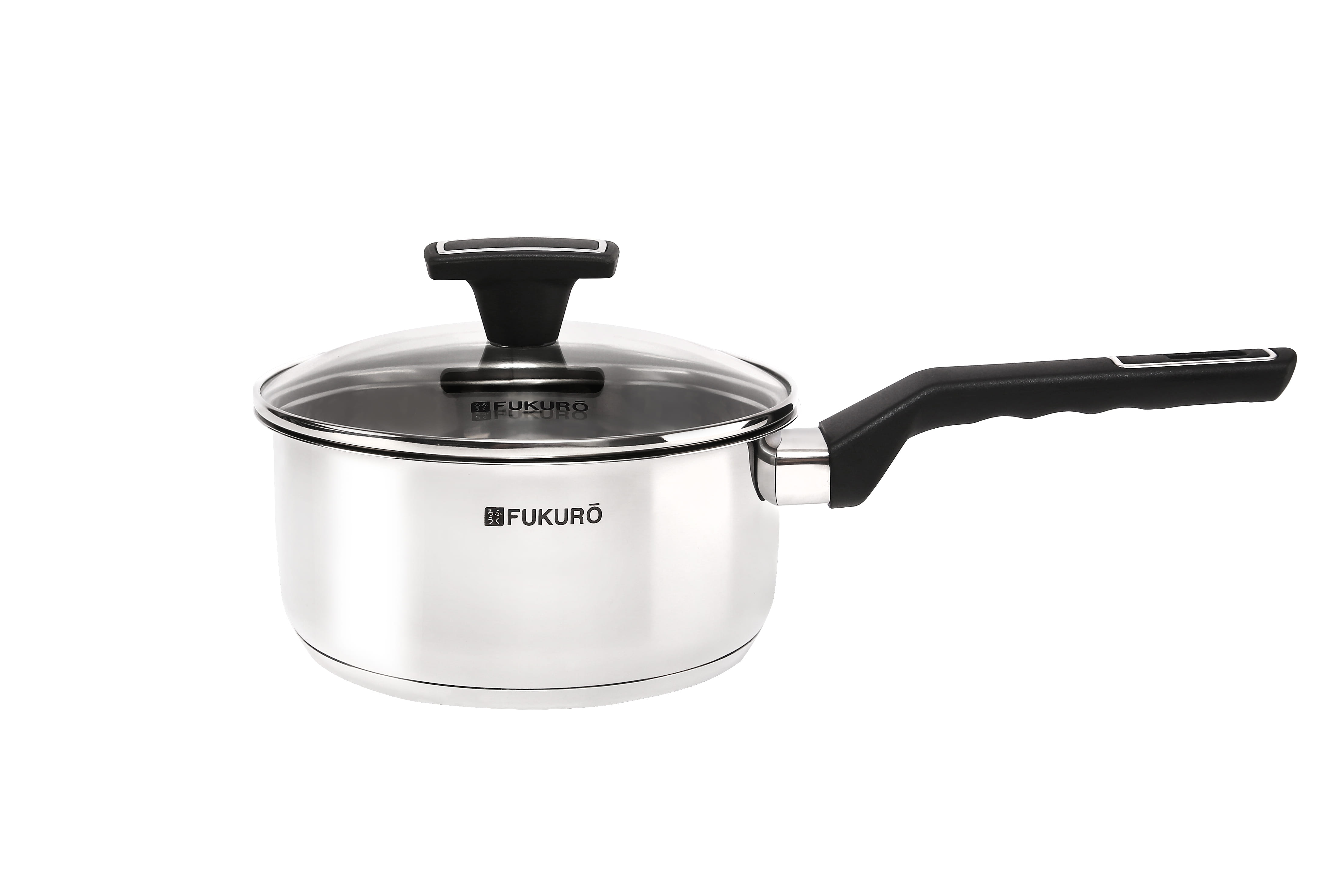 FUKURO YUGA 304 STAINLESS STEEL SAUCEPAN WITH LID 18CM