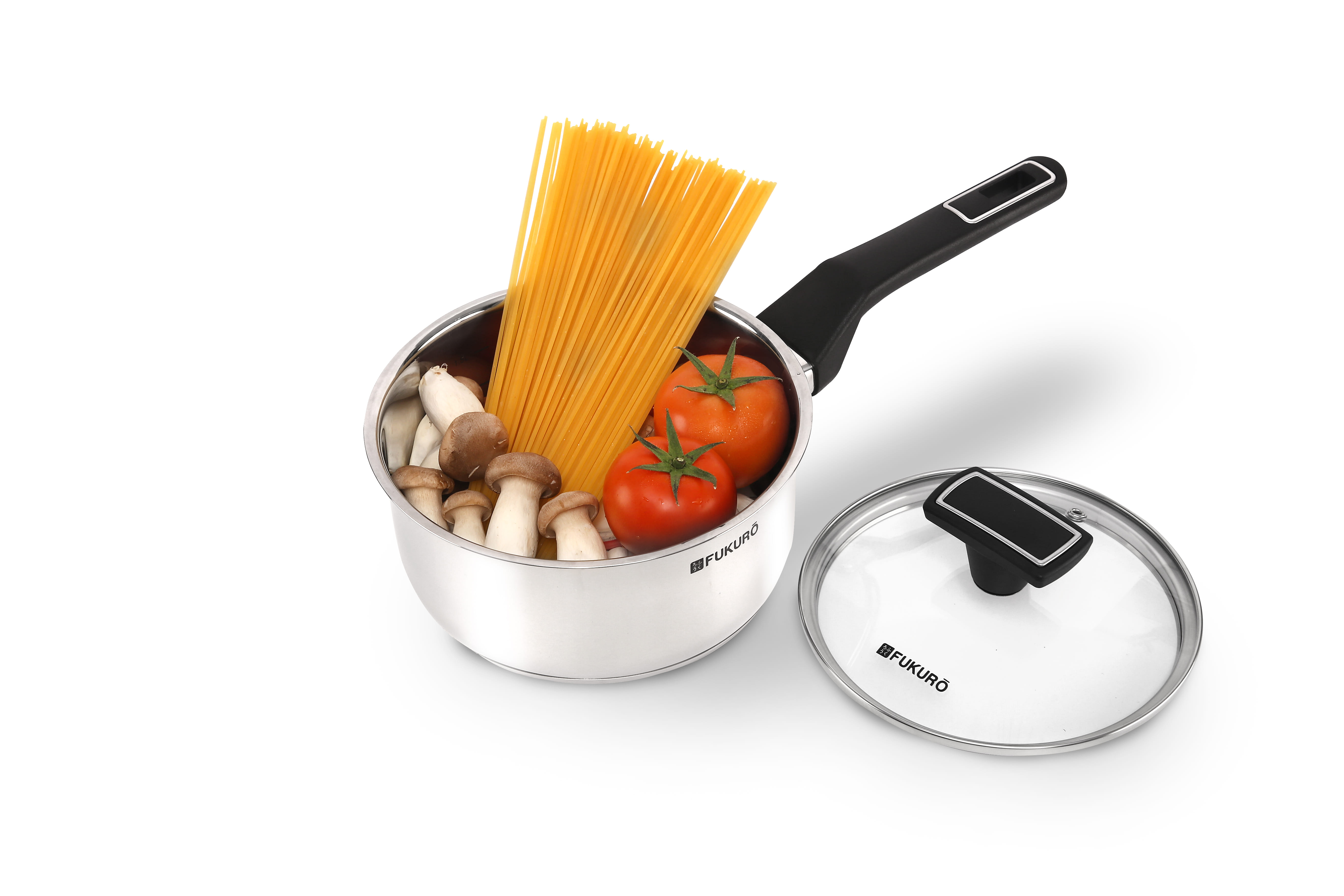 FUKURO YUGA 304 STAINLESS STEEL SAUCEPAN WITH LID 18CM