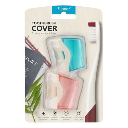 FLIPPER TOOTHBRUSH HOLDER BASIC 2-IN-1 F01801-00 OCEAN BLUE + FLORA PINK