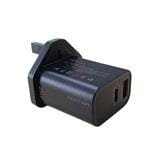 25W TYPE-C & USB ADAPTOR CHARGER ZA3725CU ZEATAR BLACK