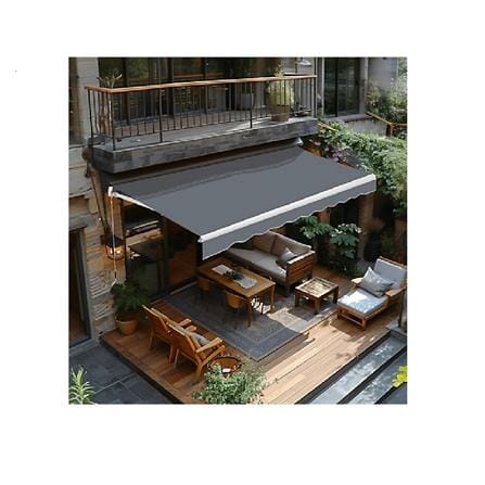 SUNSHIELD RETRACTABLE AWNING 200X150 GREY