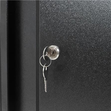 HIGH STEEL CABINET WITH SOLID DOORS FURDINI BROOK GOS002 BLACK [EXCLUSIVE FROM HOMEPRO THAILAND]
