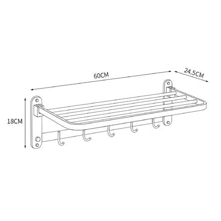 SORENTO STAINLESS STEEL 2-TIER TOWEL SHELF SRT345-HP (II)