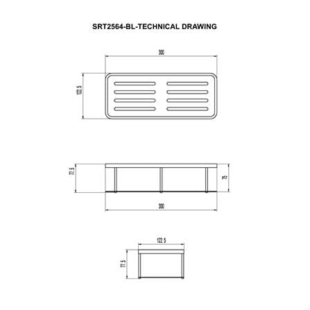 SORENTO STAINLESS STEEL BATH RACK SRT2564-BL