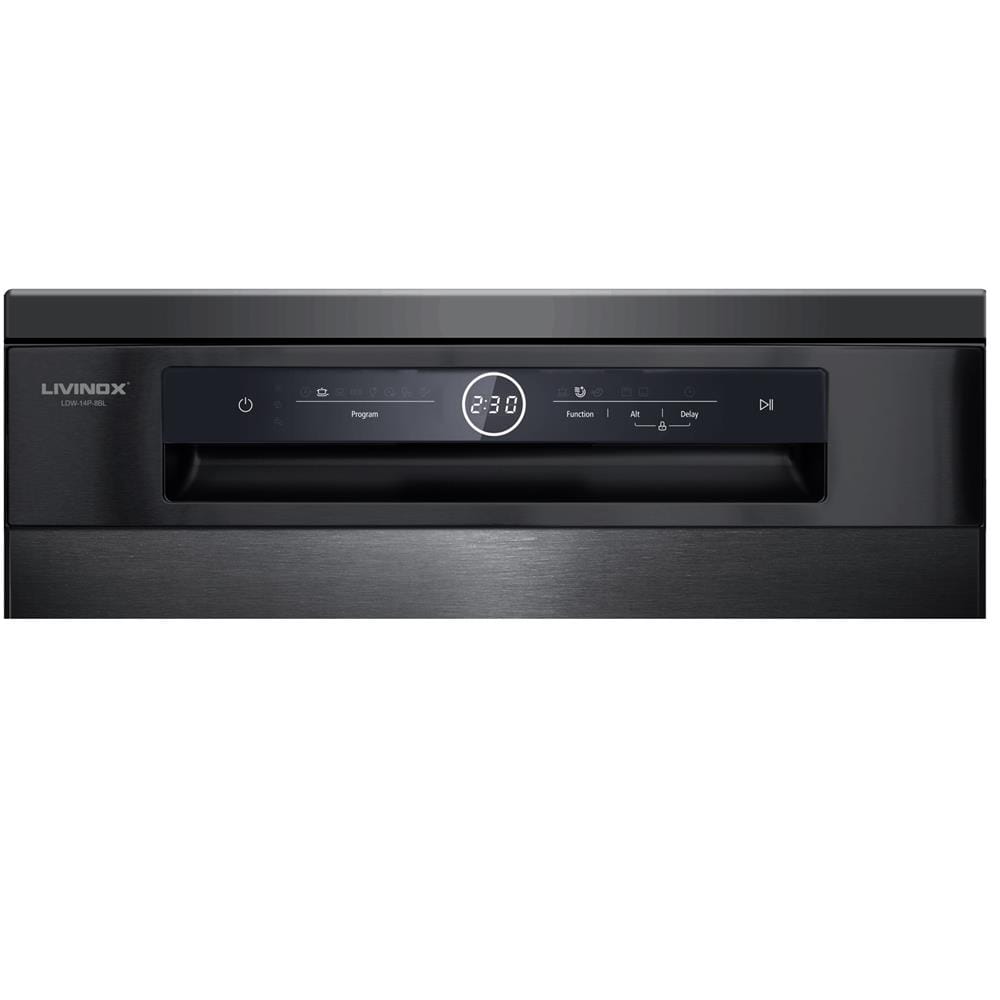 LIVINOX FREE STANDING DISHWASHER LDW-14P-8BL 8PROGRAM 14 PLACE SETTING