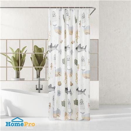 MOYA POLYESTER SHOWER CURTAIN ACS23464A 180X180CM