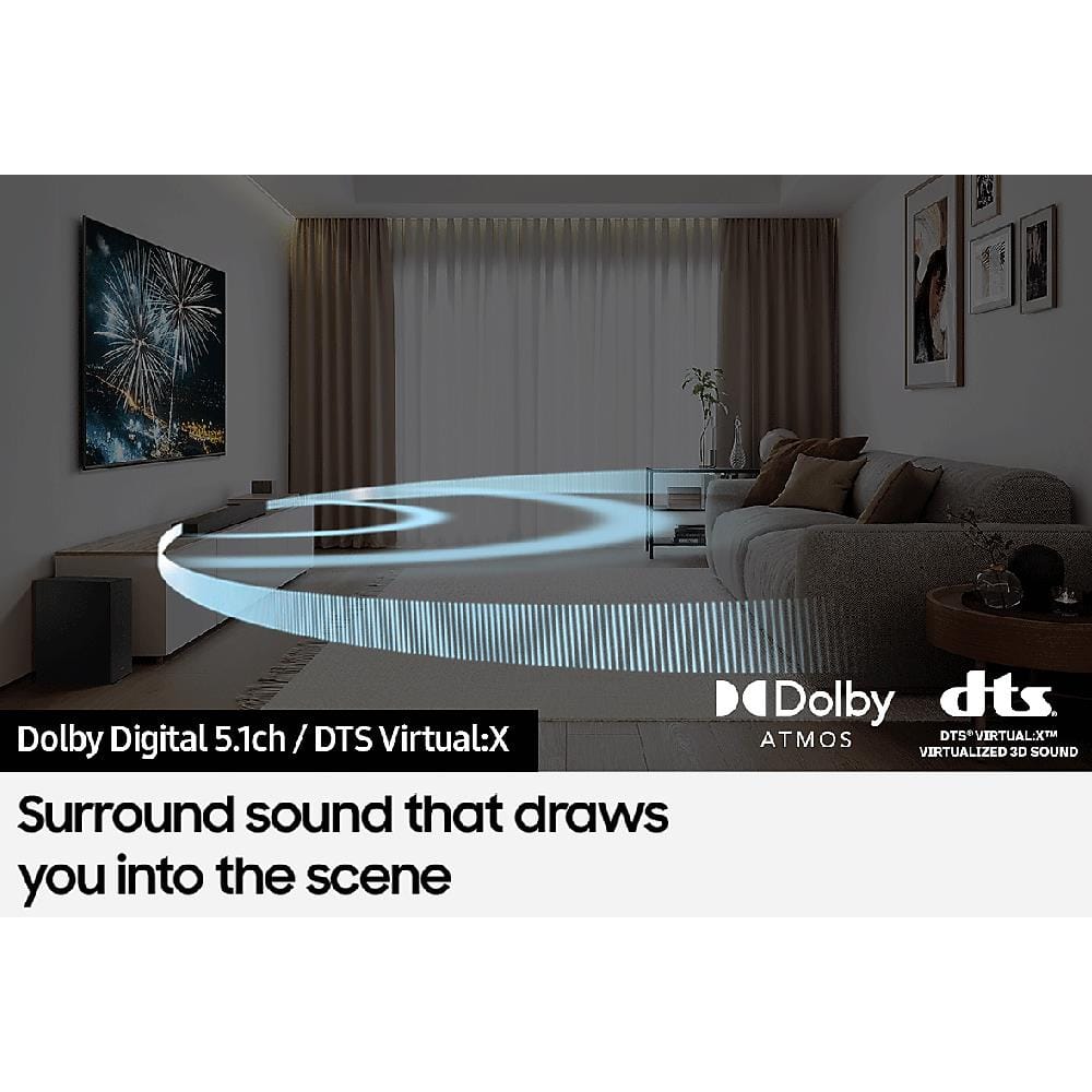 SAMSUNG HW-B750D/XM SOUNDBAR 5.1 CHANNELS WITH WIRELESS SUBWOOFER BUILT-IN SIDE SPEAKERS