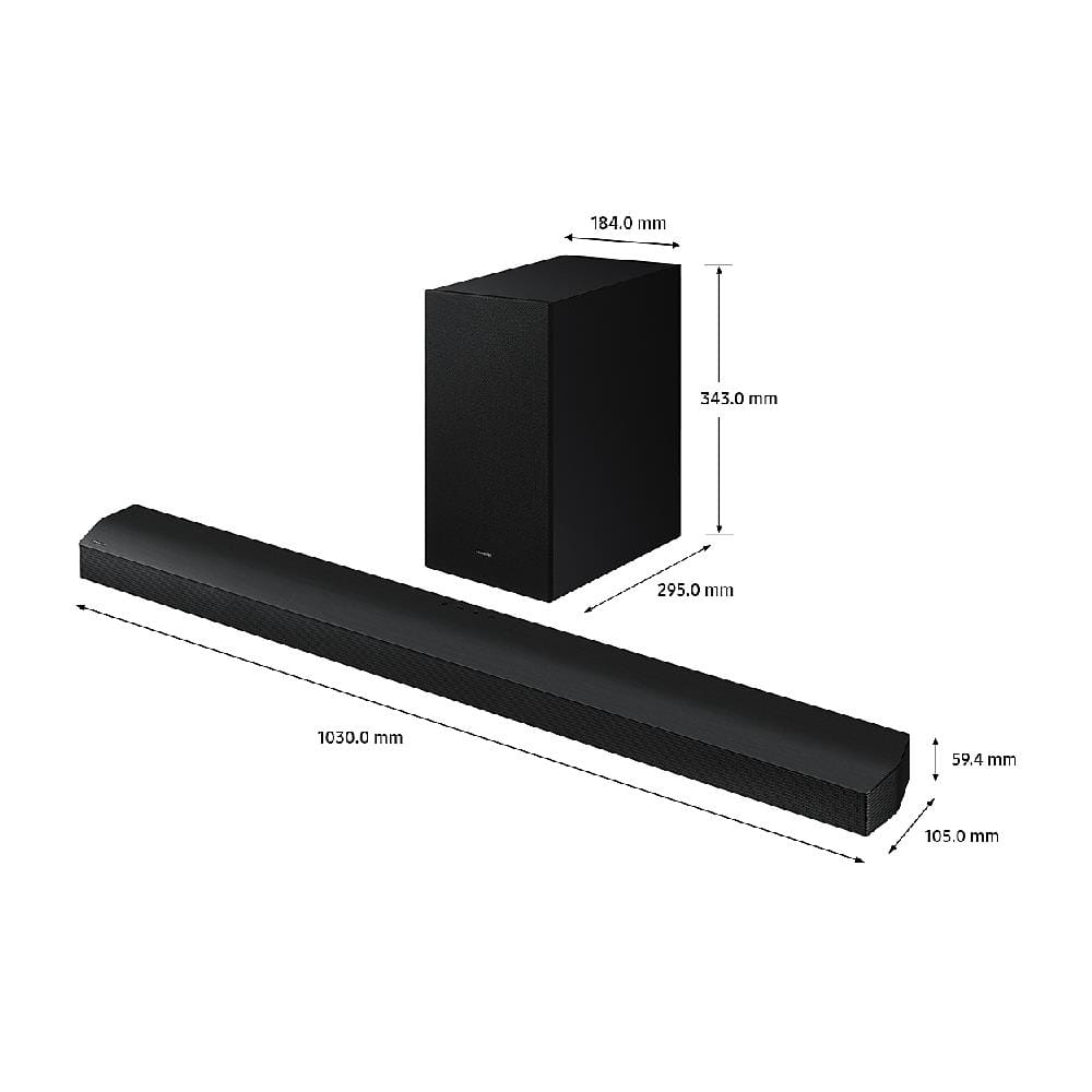 SAMSUNG HW-B750D/XM SOUNDBAR 5.1 CHANNELS WITH WIRELESS SUBWOOFER BUILT-IN SIDE SPEAKERS