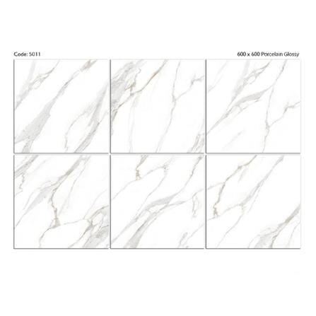 TARA FLOORTILE 60X60CM WHITE-5011 1.44M2