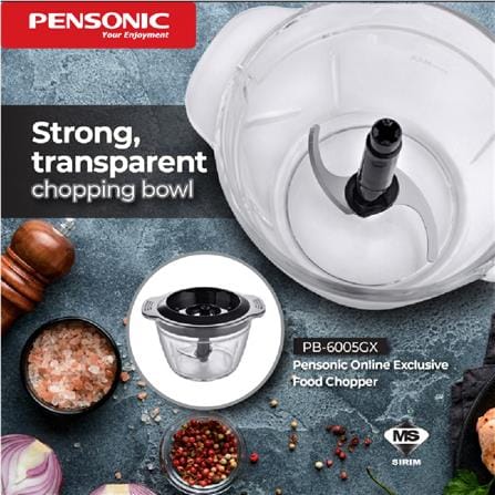 PENSONIC FOOD CHOPPER PB-6005GX 500W 1.0L GLASS