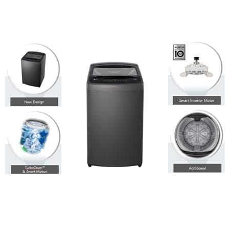 LG TOP LOAD WASHING MACHINE T2515VBTB 15KG BLACK