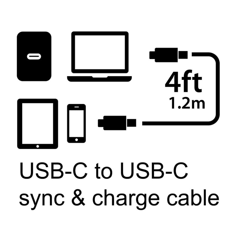 PHILIPS USB-C TO C SILICON CABLE 1.2M DLC8601W WHITE