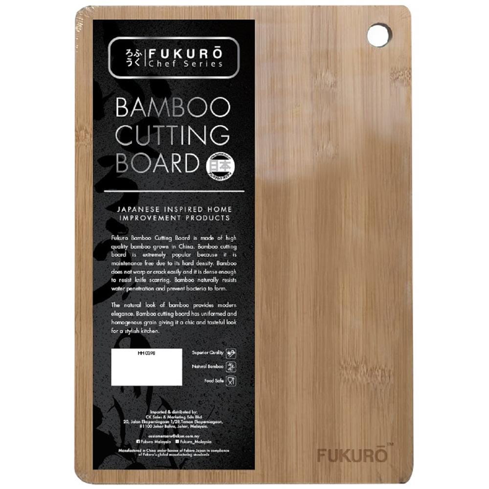 FUKURO CHEF SERIES NATURAL BAMBOO CUTTING BOARD M  HH 0397