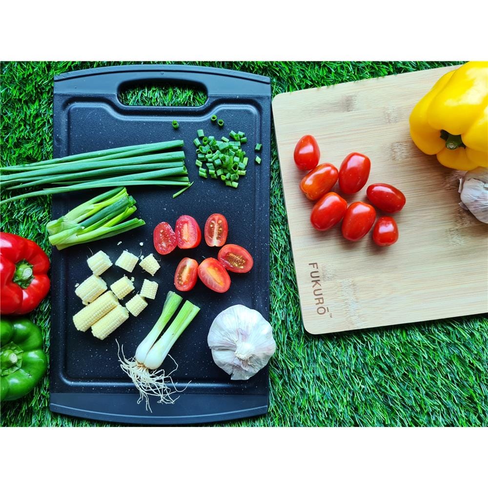 FUKURO CHEF SERIES NATURAL BAMBOO CUTTING BOARD M  HH 0397