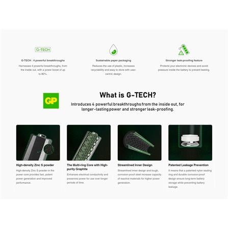 GP ULTRA ALKALINE BATTERY GPPCA15AU834 8+4S AA