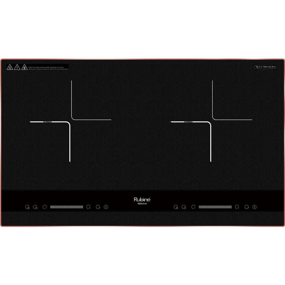 RUBINE INDUCTION HOB RIH-REKKA44-BL BLACK 73CM LEFT 2.2kW RIGHT 2.2kW