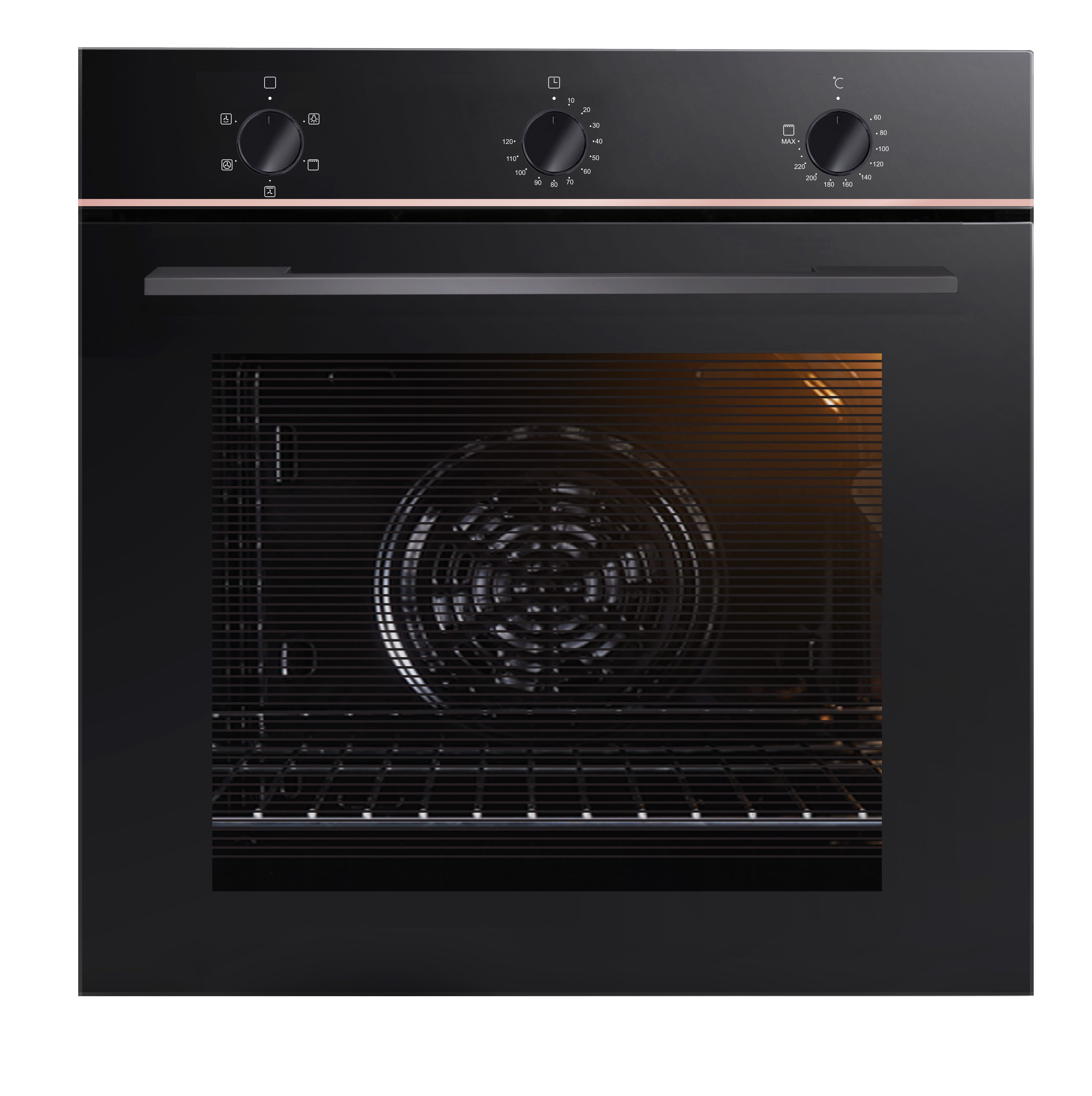 RUBINE BUILT-IN OVEN RBO-BECCA-83BL 83LITER 10PROGRAMS BLACK