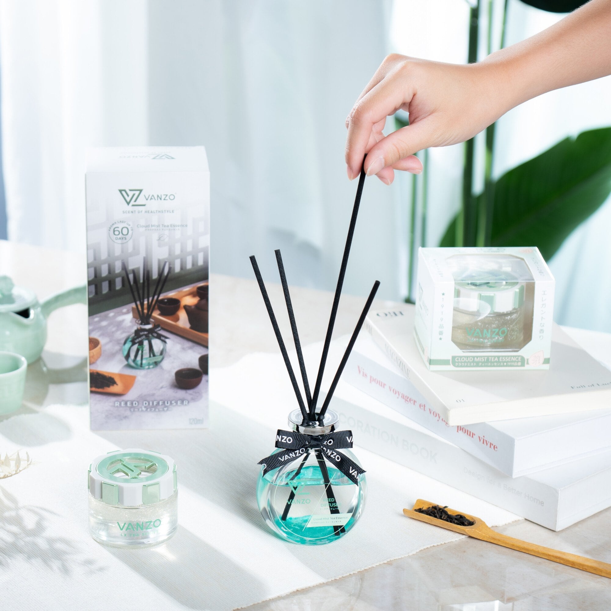 VANZO REED DIFFUSER CLOUD MIST TEA ESSENCE 120ML