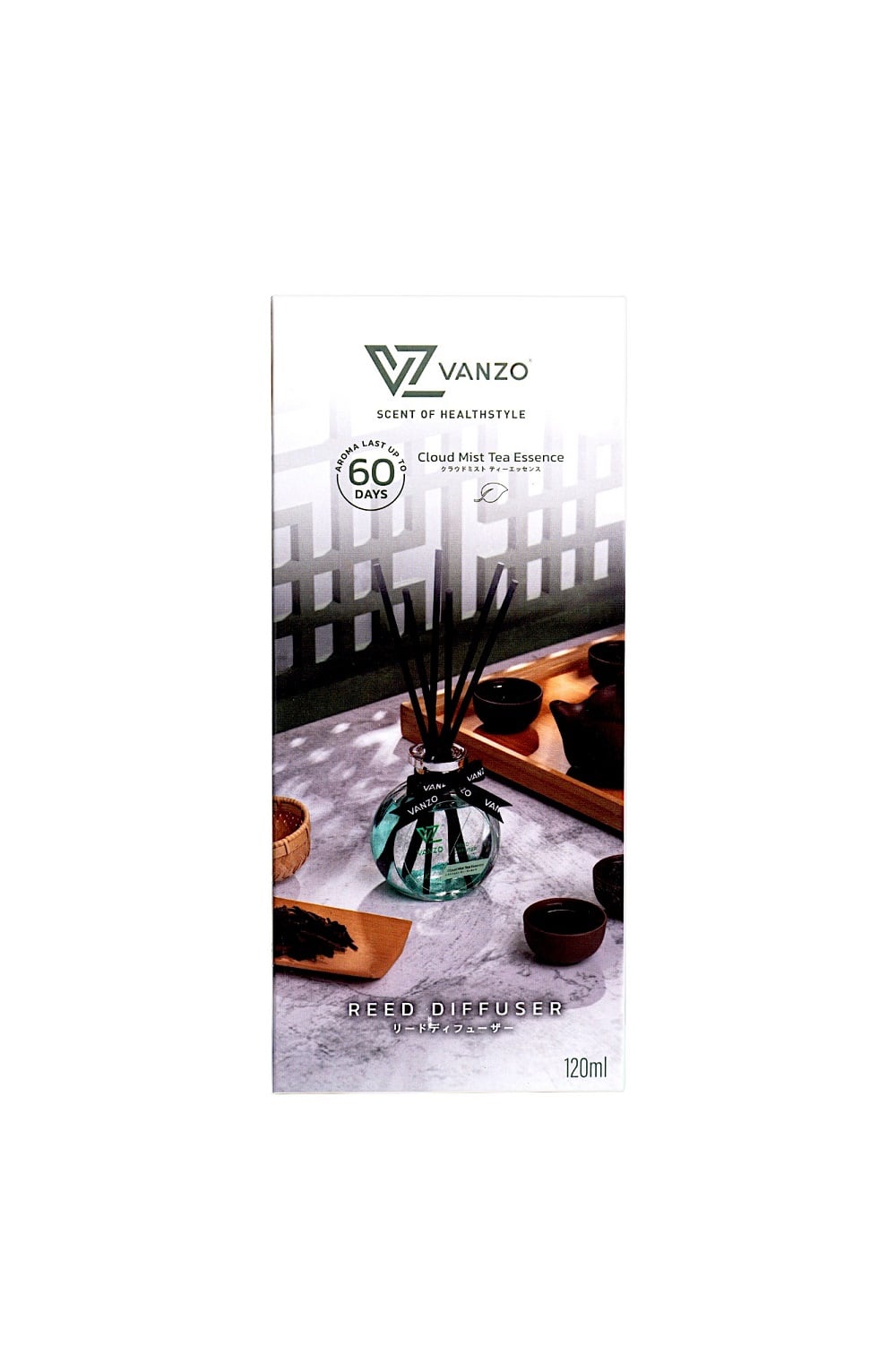 VANZO REED DIFFUSER CLOUD MIST TEA ESSENCE 120ML