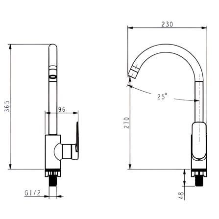 MOYA SINK FAUCET 832-2