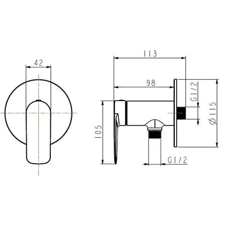 MOYA SHOWER VALVE 832-4A