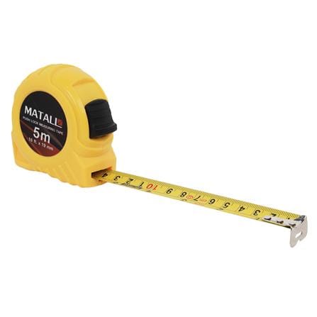 5M MEASURING TAPE WITH LOCK PLASTIC ABS MATALL