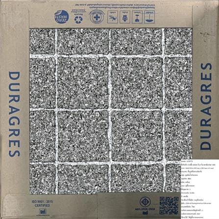 DURAGRES FLOORTILE 40X40CM MOVADA DARK GREY 0.96M2